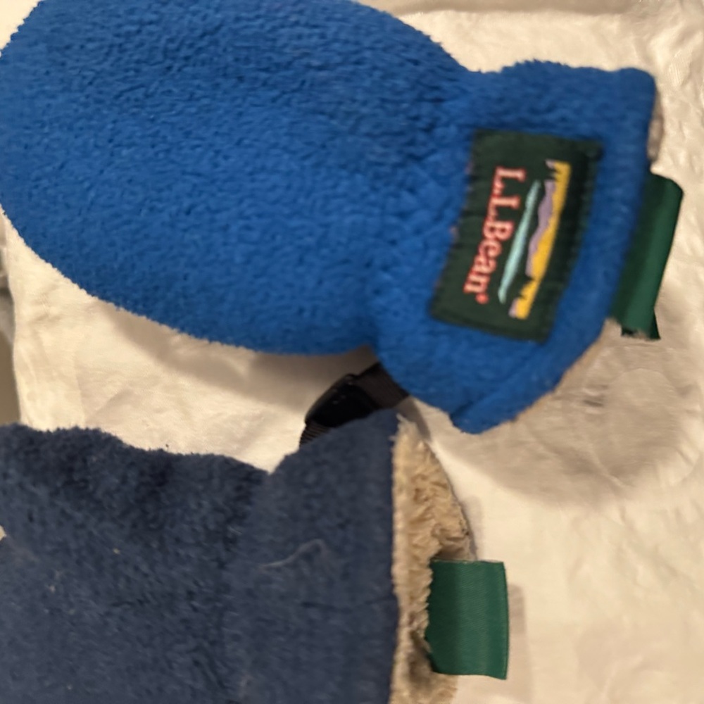 L.L. Bean Cozy Blue Fleece Mittens for Kids